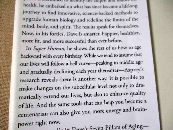 SUPER HUMAN - THE BULLETPROOF PLANT TO AGE BACKWARD AND MAYBE EVEN FOREVER - DAVE ASPREY