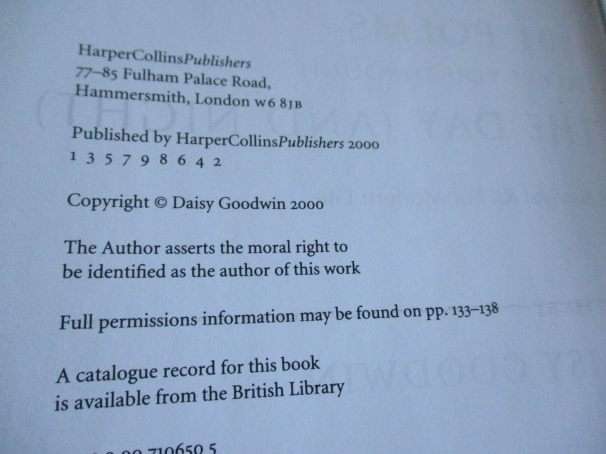 101 POEMS TO GET YOU THROUGH THE DAY ( AND NIGHT ) A SURVIVAL KIT FOR M.. - EDITED DAISY GOODWIN101