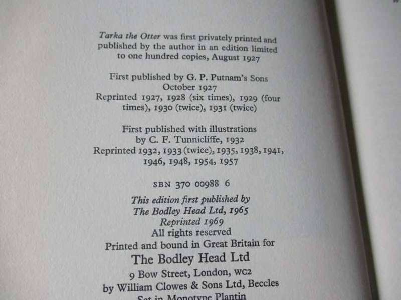 TARKA THE OTTER - HENRY WILLIAMSON