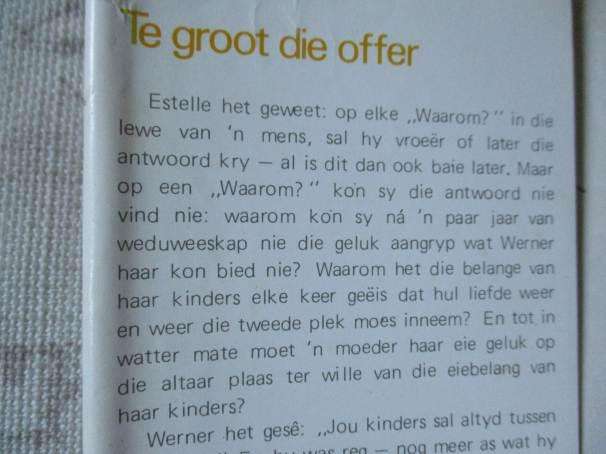 TE GROOT DIE OFFER -  M STRYDOM