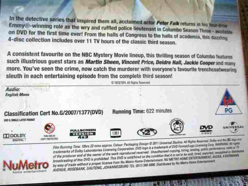 COLUMBO - COMPLETE THIRD SEASON