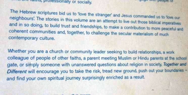 TOGETHER & DIFFERENT - CHRISTIANS ENGAGING WITH PEOPLE OF OTHER FAITHS - MALCOM TORRY & SARAH THORLE