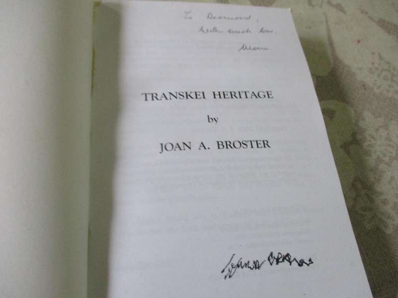 TRANSKEI HERITAGE - JOAN A BROSTER