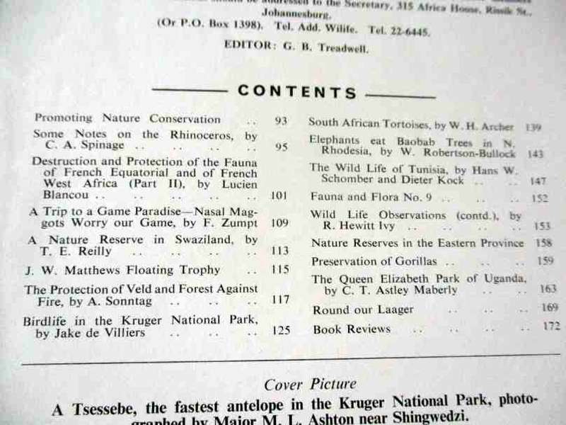 AFRICAN WILD LIFE JUNE 1960 NO 2