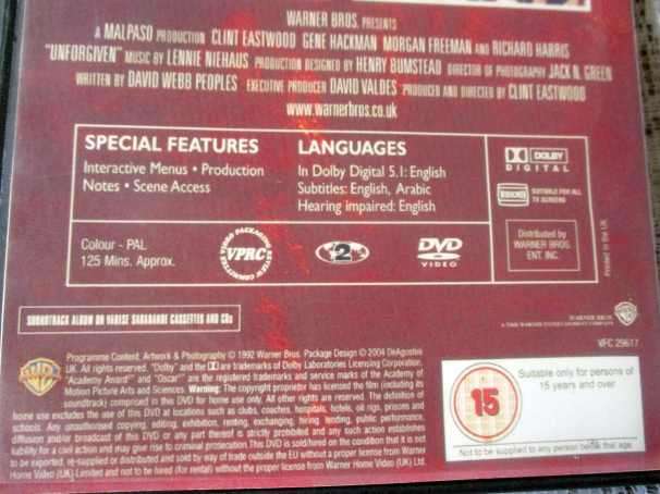UNFORGIVEN - CLINT EASTWOOD - WESTERN DVD