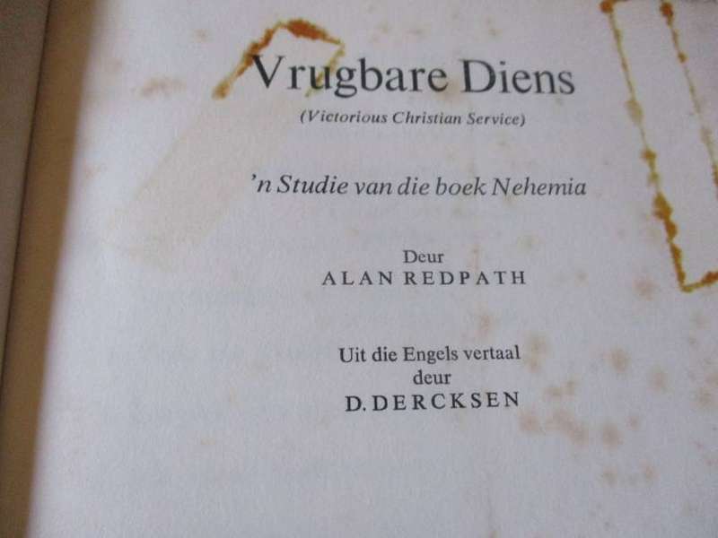 VRUGBARE DIENS - N' STUDIE VAN DIE BOEK NEHEMIA - Dr. ALAN REDPATH