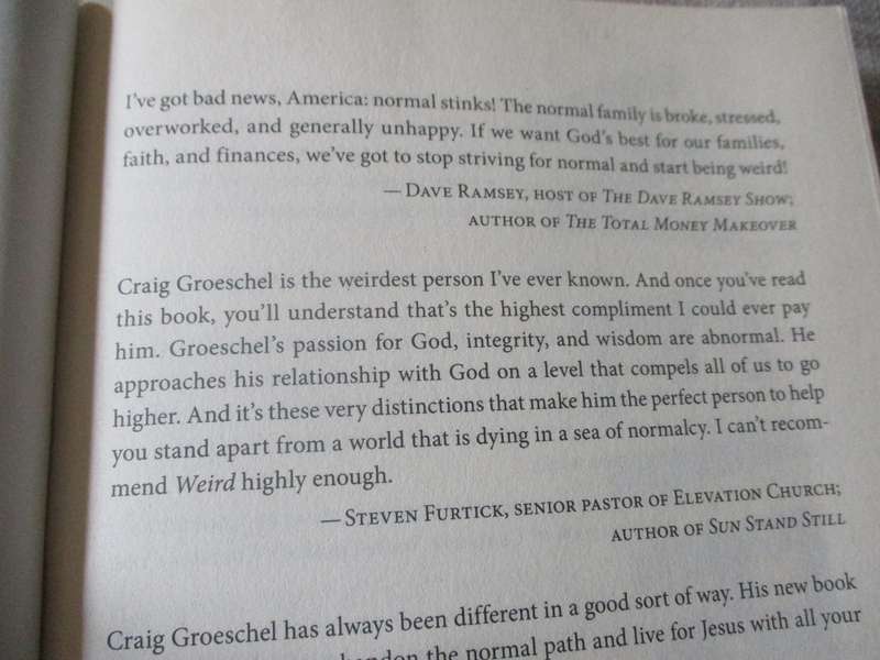 WEIRD - BECAUSE NORMAL IS NOT WORKING - CRAIG GROESCHEL
