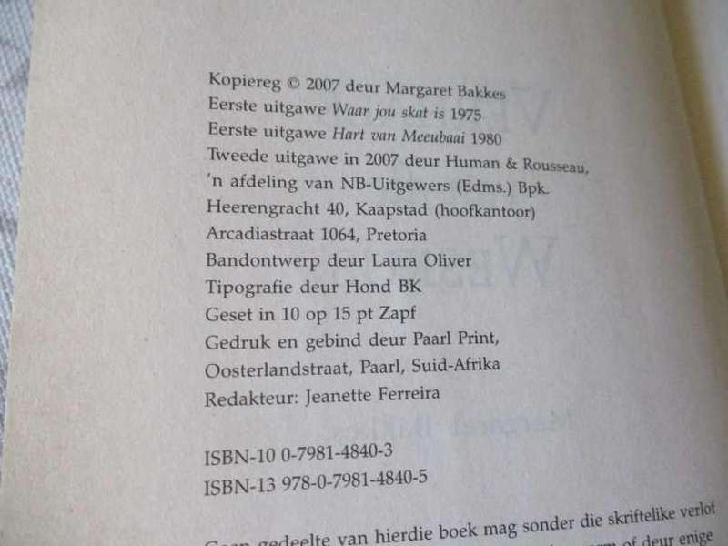 VERHALE VAN DIE WESKUS - MARGARET BAKKES OMNIBUS ( waar jou skat is, hart van meeubaai )