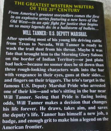 WILL TANNER U.S. DEPUTY MARSHAL - WILLIAM W JOHNSTONE ( western )