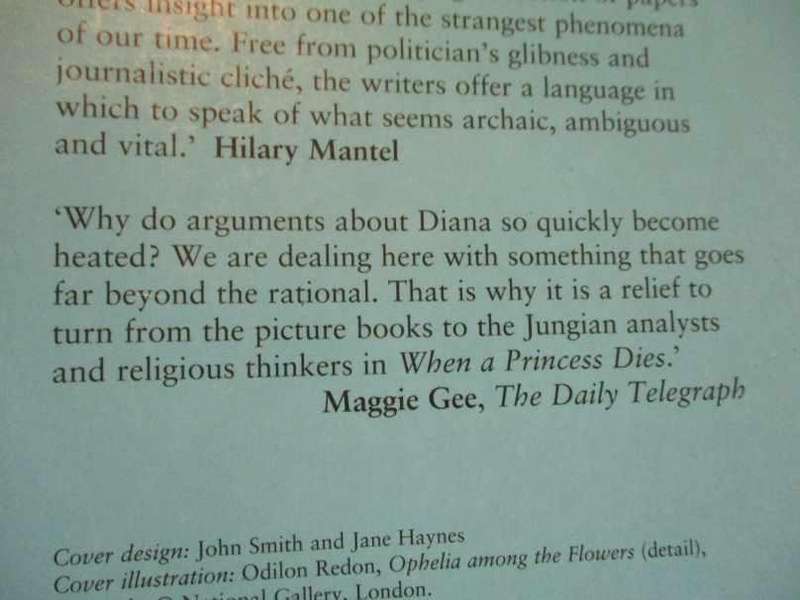 WHEN A PRINCESS DIES - REFLECTIONS FROM JUNGIAN ANALYSTS - EDITED BY JANE HAYNES AND ANN SHEARER