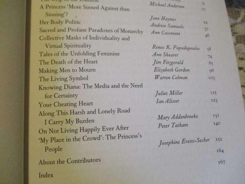 WHEN A PRINCESS DIES - REFLECTIONS FROM JUNGIAN ANALYSTS - EDITED BY JANE HAYNES AND ANN SHEARER
