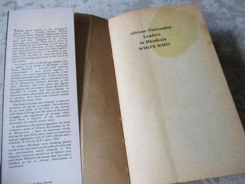 AFRICAN NATIONALIST LEADERS - WHO'S WHO BY ROBERT CARY & DIANA MITCHELL