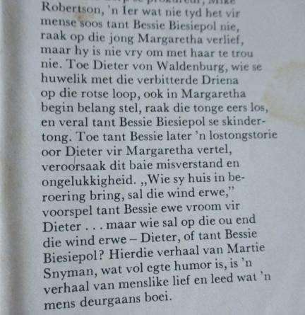 DIE WIND IS MY ERFENIS - MARTIE SNYMAN