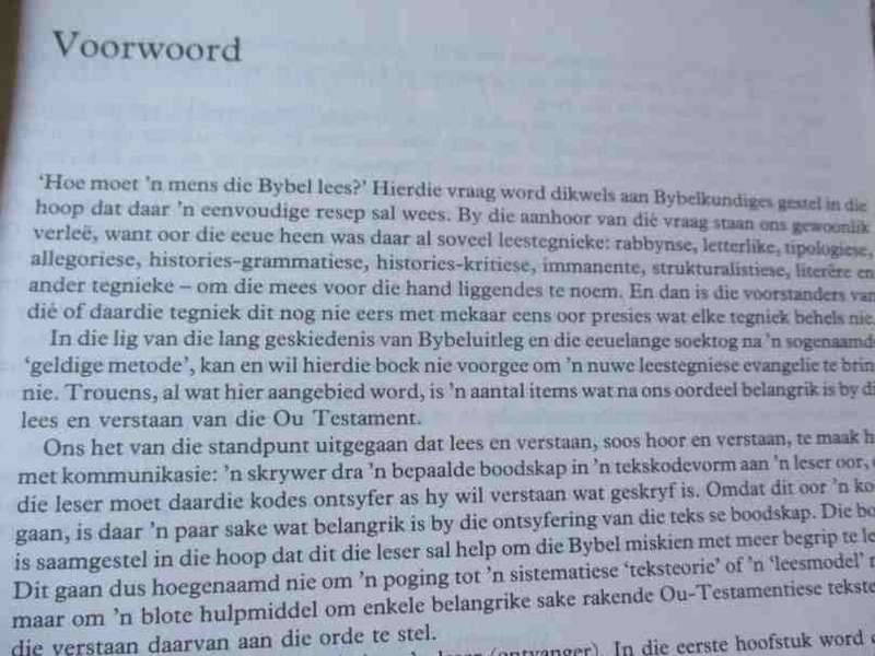 WOORDE WAT VER KOM - DIE LITERATUUR VAN DIE OU TESTAMENT DEEL 1 - FERDINAND DEIST & WILLEM VORSTER