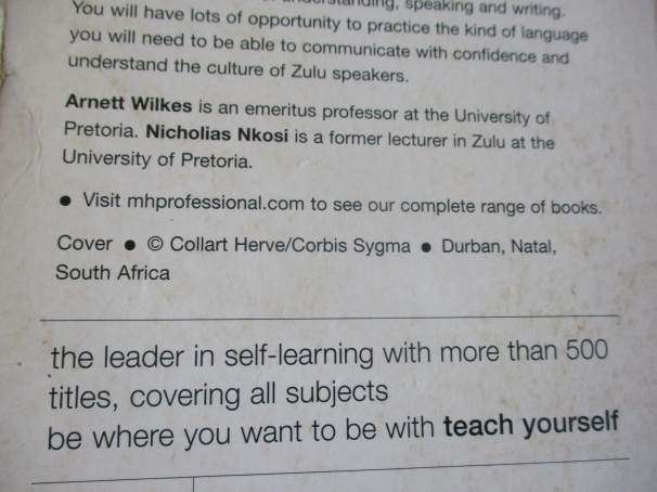 ZULU - ARNETT WILKES AND NICHOLIAS NKOSI - TEACH YOURSELF