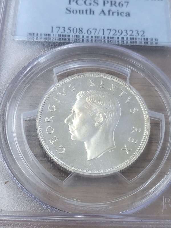 Union 1948 Two Shillings - PCGS PR67: Only 4 in Higher Grade at NGC - Low Mintage: 1120