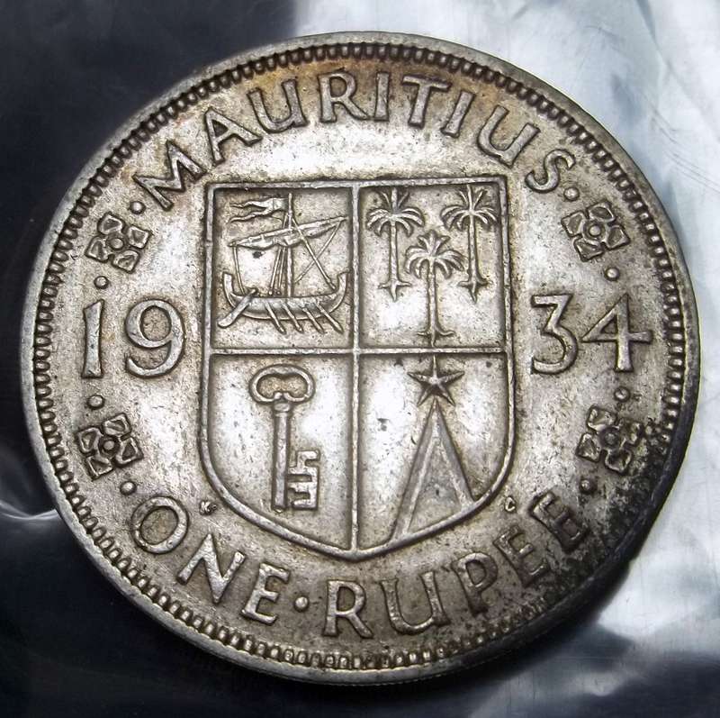 Mauritius 1 Rupees 1934