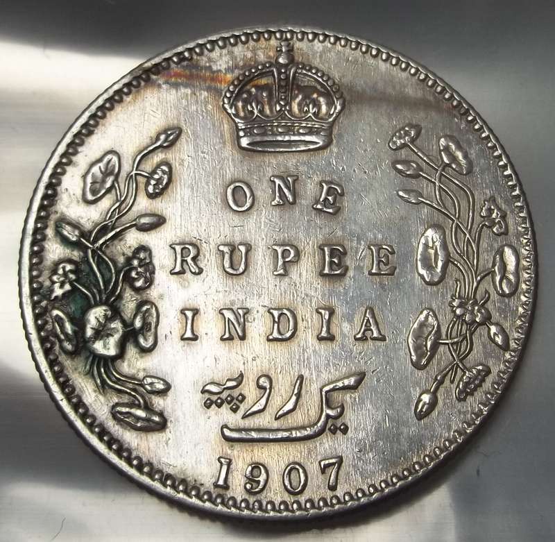 British India 1 Rupee 1907