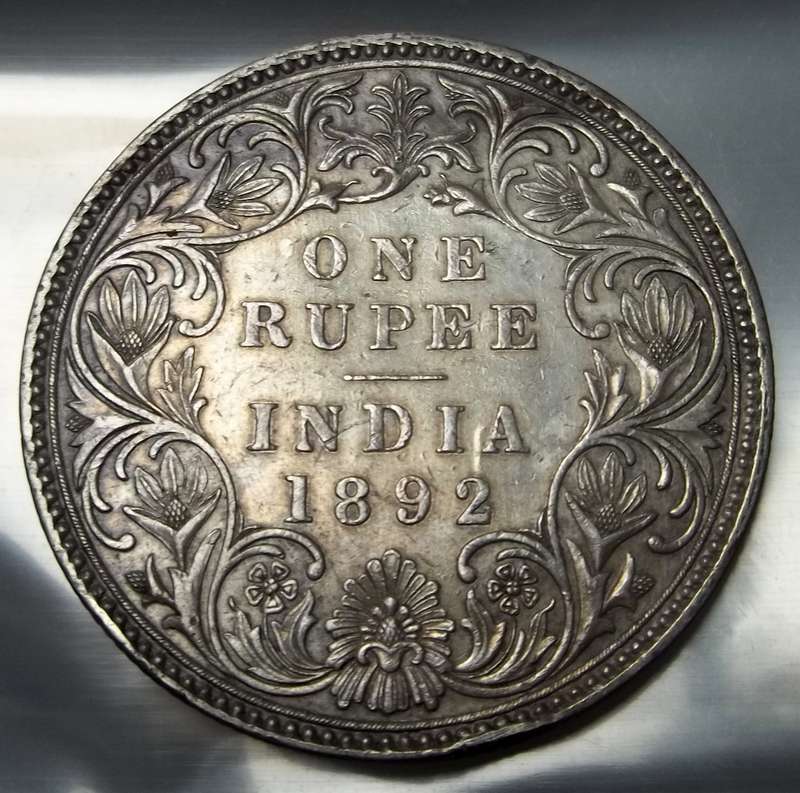 British India 1 Rupee 1892 - Nice condition