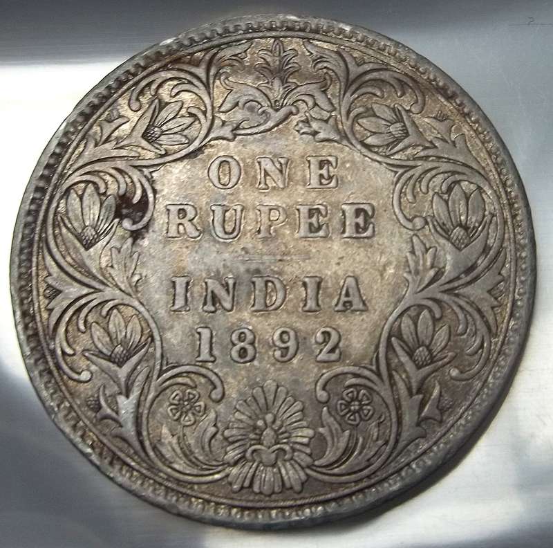 British India 1 Rupee 1892