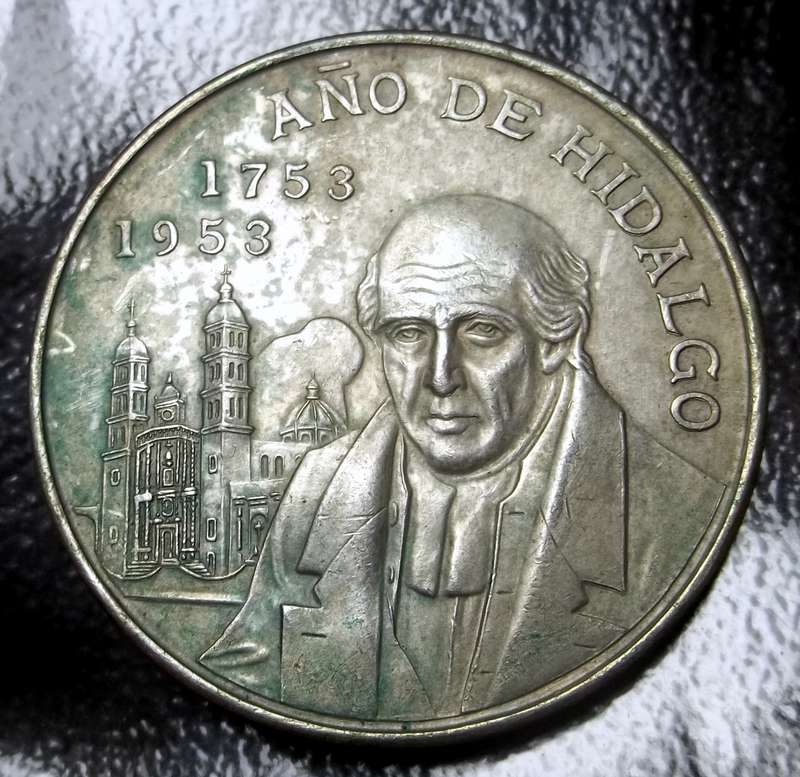 Mexico 5 Pesos 1953 - 200yrs Hidalgo