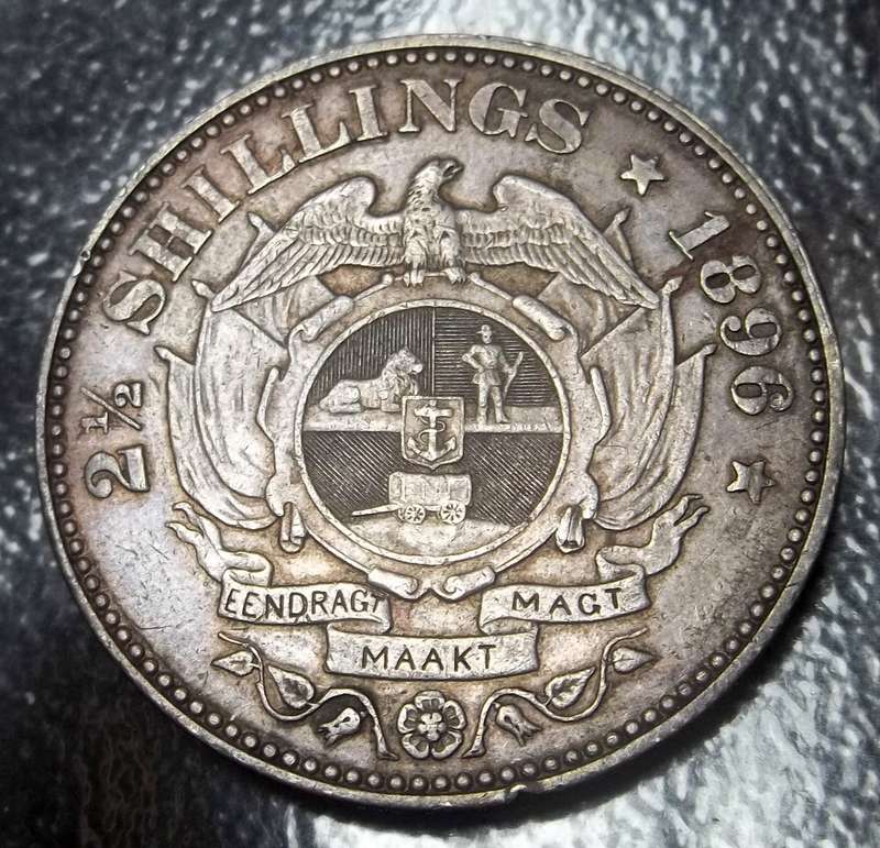 ZAR 1896 Two and a Half Shillings