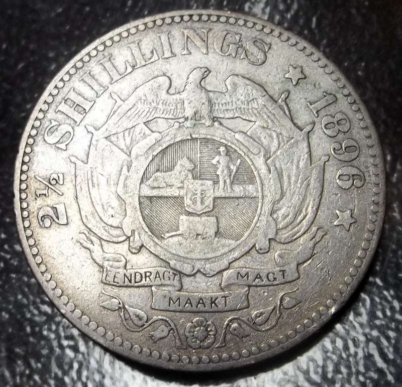 ZAR 1896 Two and a Half Shillings