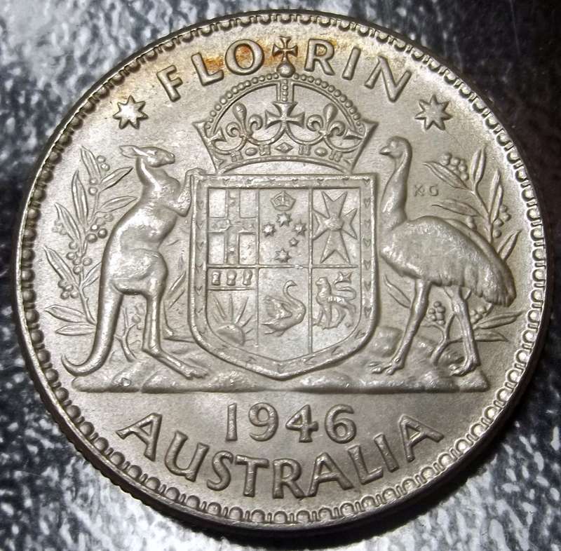 Australia Florin 1946 - aUNC condition