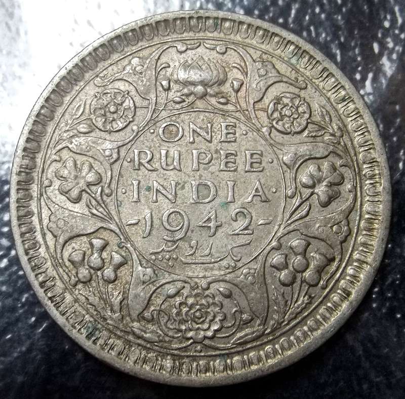 British India 1 Rupee 1942