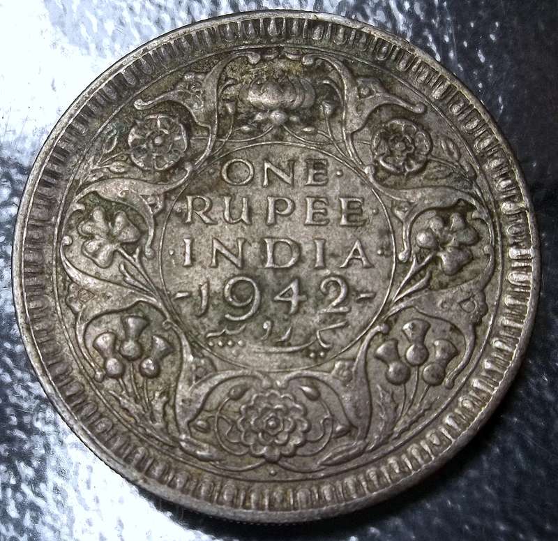 British India 1 Rupee 1942