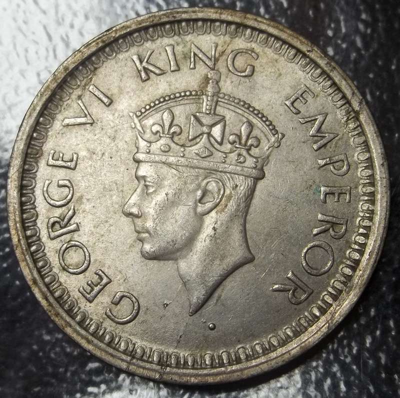 British India 1 Rupee 1944