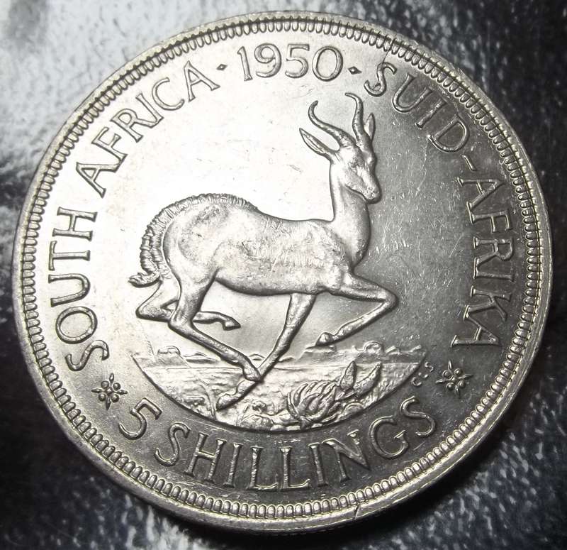 SA Union 5 Shillings 1950 - Nice Condition