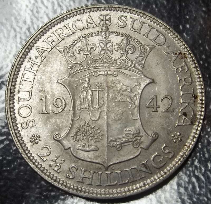 SA Union 2.5 Shillings 1942