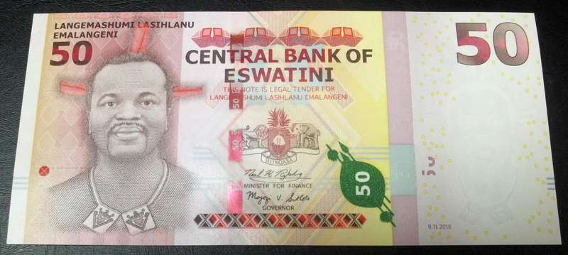 eSwatini 50 Emalangeni 2018 - UNC condition