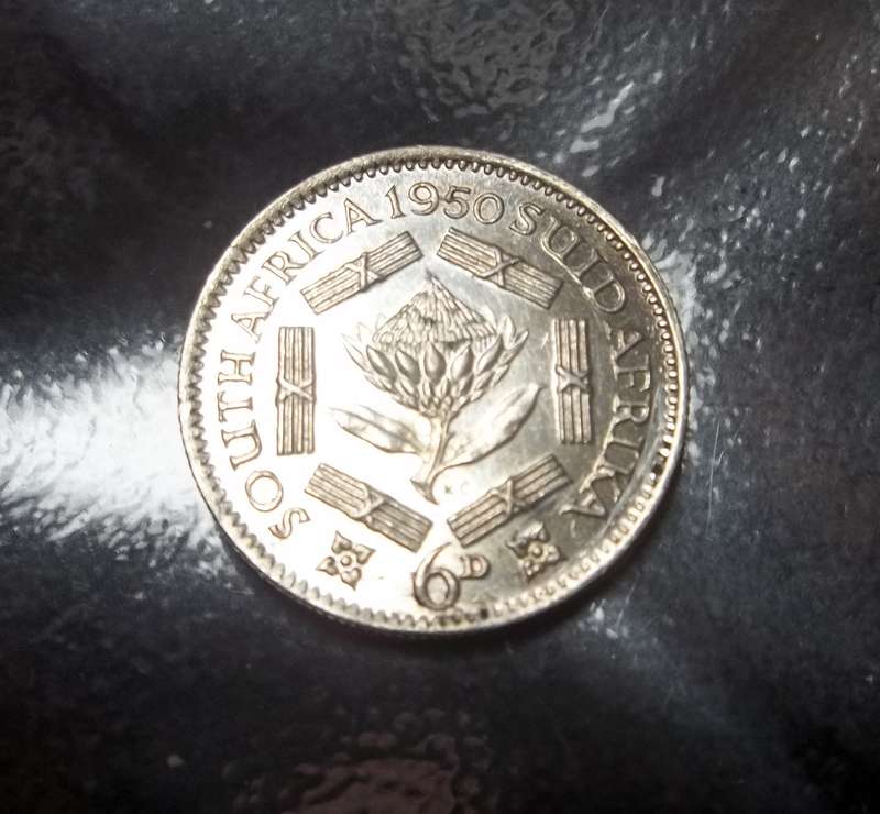 Union Sixpence 1950 - aUNC condition
