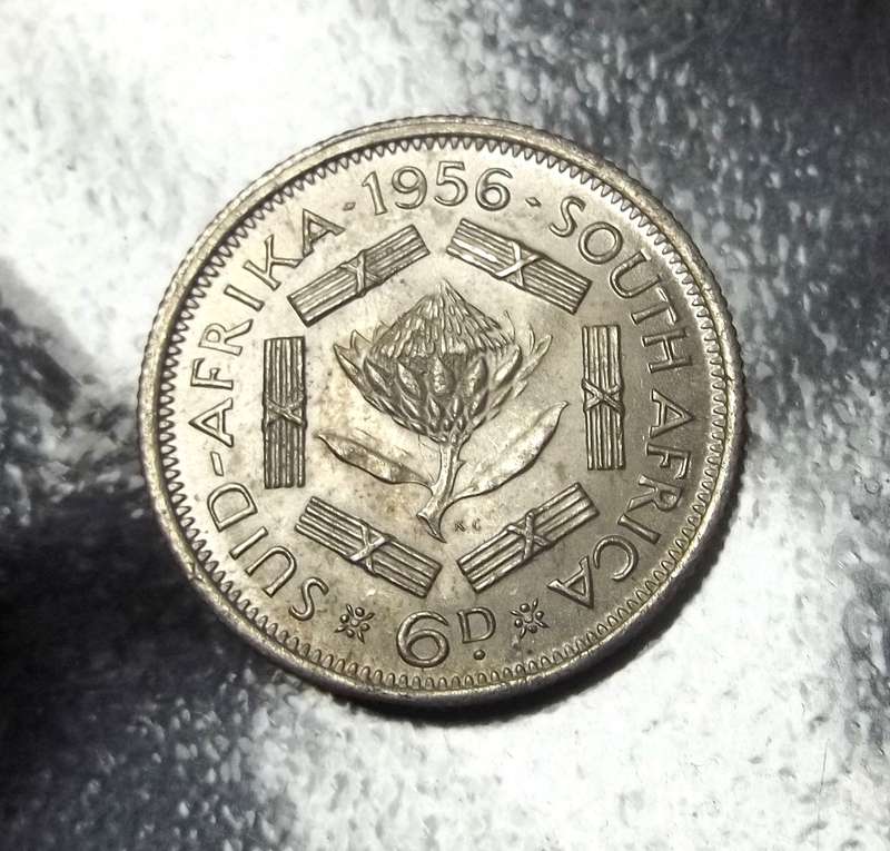 Union Sixpence 1956 - aUNC condition