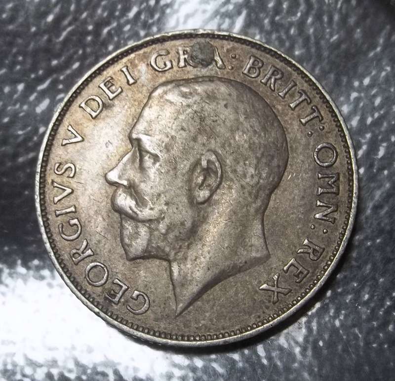 Britain 1 Shilling 1911 - Plugged