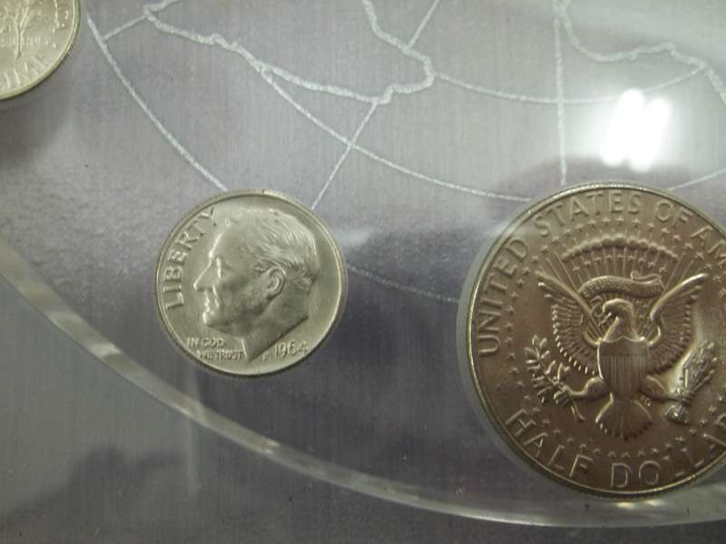 Silver Orbit clock with 1964 Silver US coins