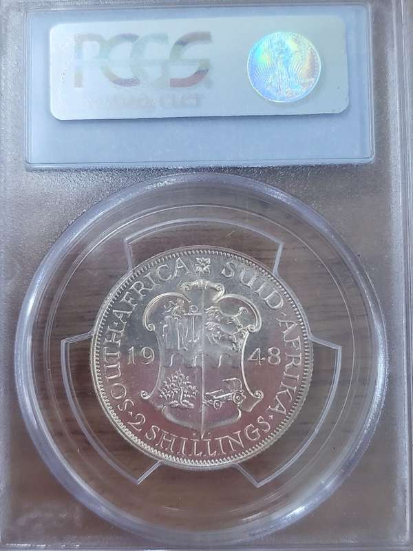 Union 1948 Two Shillings - PCGS PR67: Only 4 in Higher Grade at NGC - Low Mintage: 1120