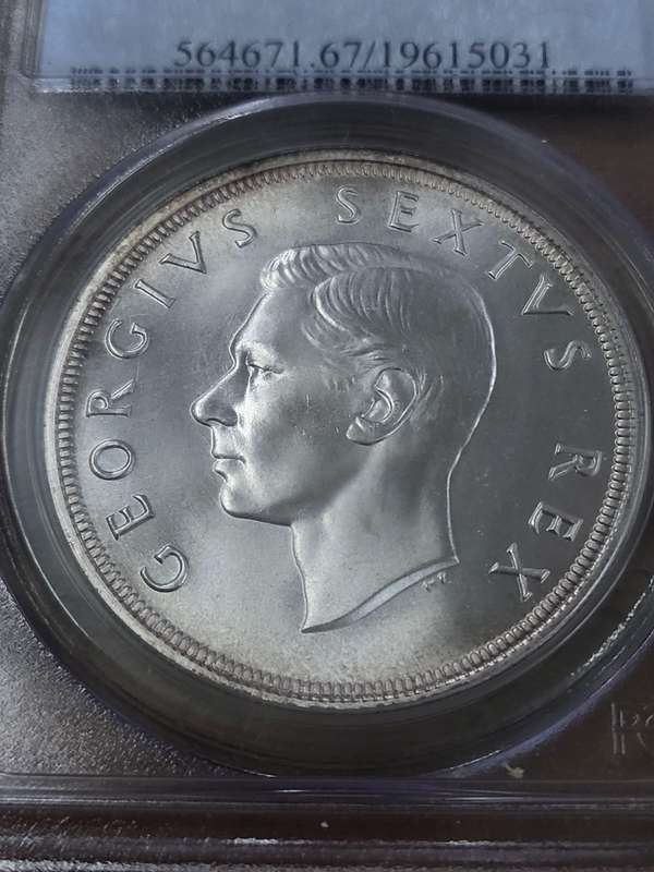 Union 1948 Five Shillings - PCGS PL67: Only 1 in higher grade at NGC - Good Looking Coin
