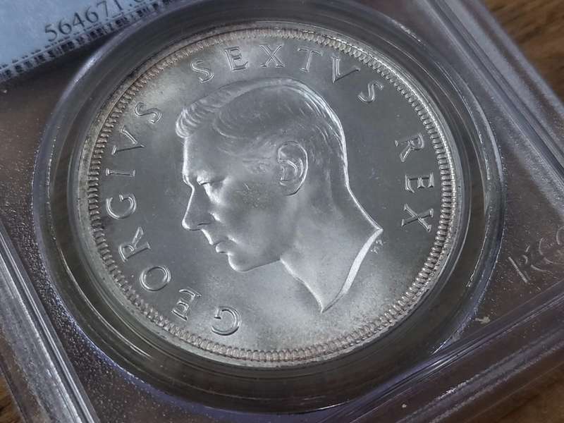 Union 1948 Five Shillings - PCGS PL67: Only 1 in higher grade at NGC - Good Looking Coin