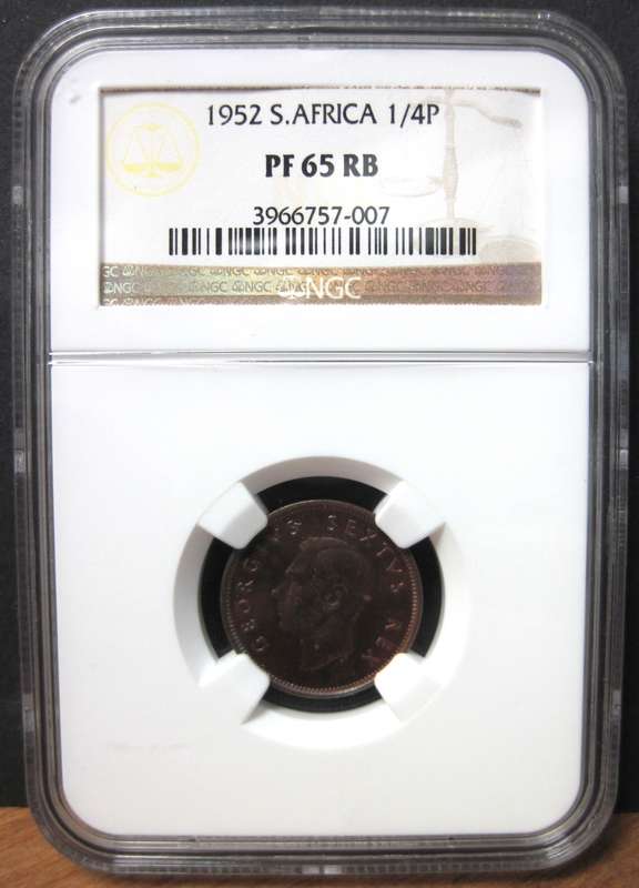 SA Union 1/4 Penny 1952 - NGC PF65RB