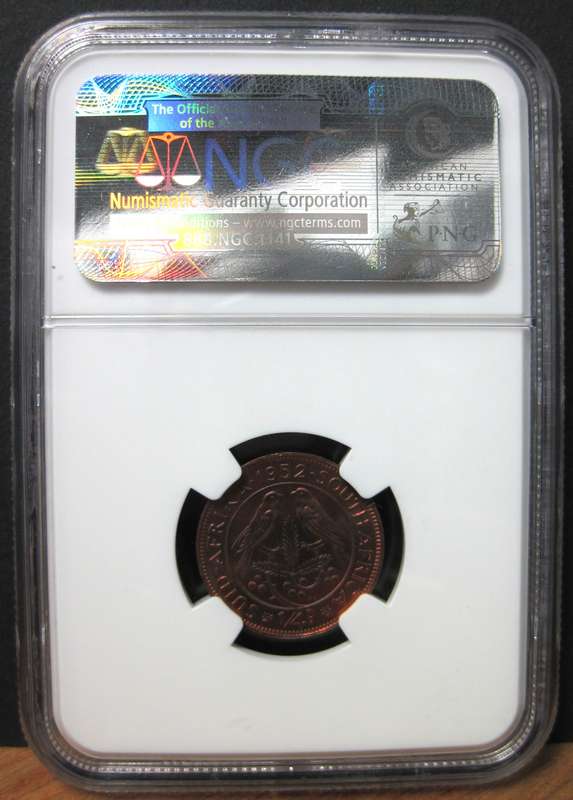 SA Union 1/4 Penny 1952 - NGC PF65RB