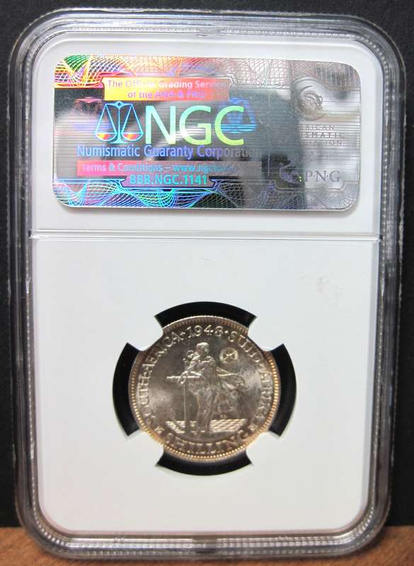 SA Union 1 Shilling 1948 - NGC MS63