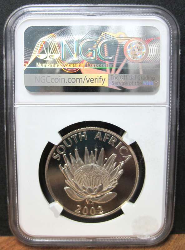 RSA 1 Rand 2002 FOOTBALL - NGC MS67