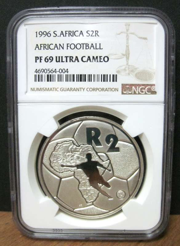 RSA 2 Rand 1996 - African Football - NGC PF69 Ultra Cameo