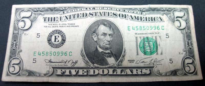 USA 5 Dollars 1974