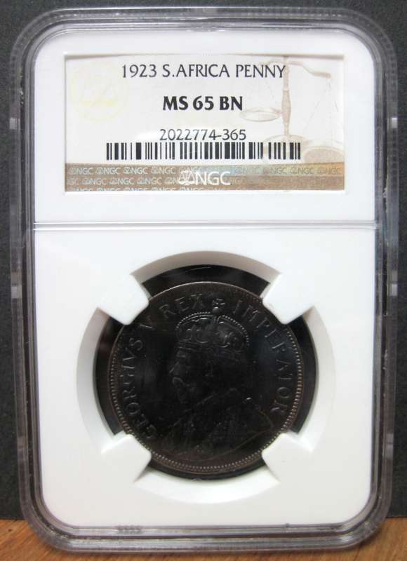 SA Union 1 Penny 1923 - NGC MS65BN