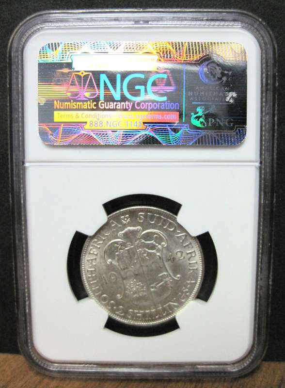 SA Union Two Shillings 1942 - NGC MS62