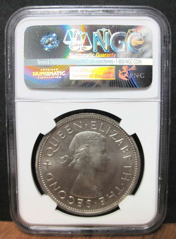 1953 Southern Rhodesia Crown - NGC MS64